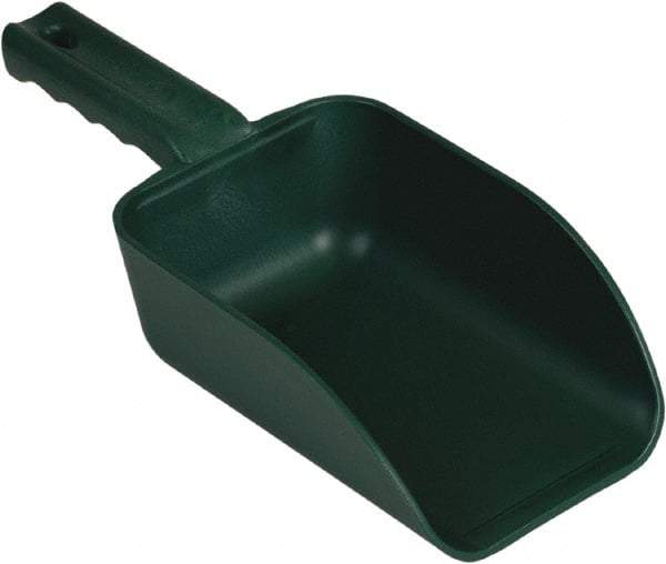 Remco - 32 oz Green Polypropylene & Semi-Ferrous Additive Flat Bottom Scoop - 4.3" Wide x 3" Deep Bowl, 11-1/2" OAL - Apex Tool & Supply