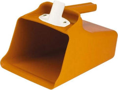 Remco - 128 oz Orange Polypropylene Flat Bottom Scoop - 8.7" Wide x 7.3" Deep Bowl, 11" OAL - Apex Tool & Supply