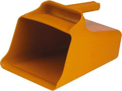 Remco - 128 oz Orange Polypropylene Flat Bottom Scoop - 8.7" Wide x 6.7" Deep Bowl, 11" OAL - Apex Tool & Supply