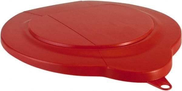 Vikan - 1.5 Gal Polypropylene Pail Lid - Red, For Use with 5691 - Apex Tool & Supply
