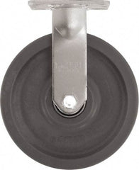 Caster Connection - 8" Diam x 2" Wide x 9-1/2" OAH Top Plate Mount Rigid Caster - High Grade Nylon, 2,000 Lb Capacity, Sealed Precision Ball Bearing, 4 x 4-1/2" Plate - Apex Tool & Supply