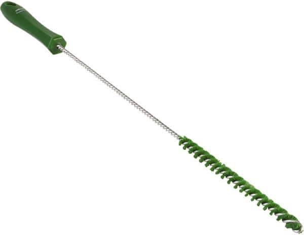 Vikan - 0.4" Diam Polyester Valve Brush - 19-5/8" OAL, 5-11/16" Head Length, Polypropylene & Stainless Steel Handle - Apex Tool & Supply