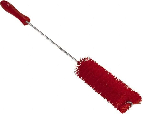 Vikan - 1-5/8" Diam Polyester Valve Brush - 19-5/8" OAL, 5-5/8" Head Length, Polypropylene & Stainless Steel Handle - Apex Tool & Supply