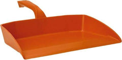 Vikan - 12-1/2" Wide Handheld Dustpan - Plastic Body, 4-1/2" Handle, Orange - Apex Tool & Supply