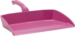 Vikan - 12-1/2" Wide Handheld Dustpan - Plastic Body, 4-1/2" Handle, Pink - Apex Tool & Supply