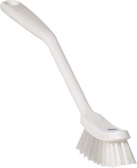 Vikan - 1" Bristle Length, Polyester Food Service Brush - 2-7/8" Long x 1" Wide Head, 11" OAL, White, Polypropylene Block - Apex Tool & Supply