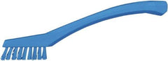 Vikan - 5/8" Bristle Length, Polyester Food Service Brush - 2-5/16" Long x 1/2" Wide Head, 8" OAL, Blue, Polypropylene Block - Apex Tool & Supply