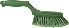 Vikan - 2" Bristle Length, Polyester Wash Brush - 5-13/16" Long x 5" Wide Head, 13-1/2" OAL, Green, Polypropylene Block - Apex Tool & Supply