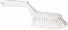 Vikan - 2" Bristle Length, Polyester Wash Brush - 5-13/16" Long x 5" Wide Head, 13-1/2" OAL, White, Polypropylene Block - Apex Tool & Supply