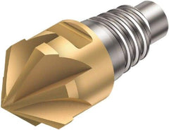 Sandvik Coromant - 316..CM..G Grade 1030 Carbide Chamfer Milling Tip Insert - TiAlN Finish, 4 Flutes, 1.5mm Cutting Diam, 4.25mm Depth of Cut, 0° Helix - Apex Tool & Supply