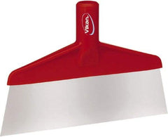 Remco - Stiff Stainless Steel Straight Scraper - 10-1/4" Blade Width - Apex Tool & Supply