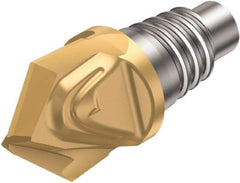 Sandvik Coromant - 316..CM2 G Grade 1030 Carbide Chamfer Milling Tip Insert - TiAlN Finish, 2 Flutes, 1.5mm Cutting Diam, 5.23mm Depth of Cut, 14mm Extension, 10° Helix - Apex Tool & Supply