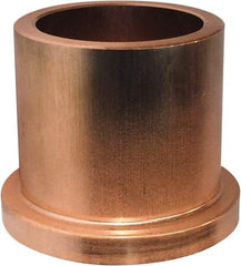 Bunting Bearing - 1/2" Inside x 3/4" Outside Diam, Powdered Metal Flanged Bearing - 1" Flange Outside Diam, 1/8" Flange Thickness, 3/4" OAL - Apex Tool & Supply
