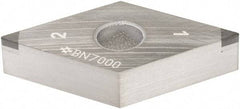 Sumitomo - 2NU-DNGA431 - Grade BN7000 PCBN Turning Insert - 55° Diamond, 1/2" Inscr Circle, 3/16" Thick, 1/64" Corner Radius - Apex Tool & Supply