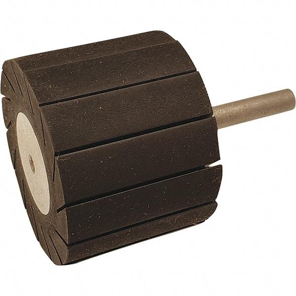 Dynabrade - 1-1/2" Wide x 2" Diam, Expander Wheel Spiral Band Drum - 1/4" Shank Diam, 7,500 RPM - Apex Tool & Supply
