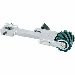 Dynabrade - 1-1/2" Wide Contact Wheel Assembly Arm - 72" Belt Length x 1-1/2" Belt Width, Serrated, Urethane, 70" Contact Wheel Diam - Apex Tool & Supply