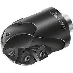 Walter - 63mm Cut Diam, 84mm Max Depth of Cut, 63mm Shank Diam, 131mm OAL, Indexable Ball Nose End Mill - 5,000 Max RPM - Apex Tool & Supply