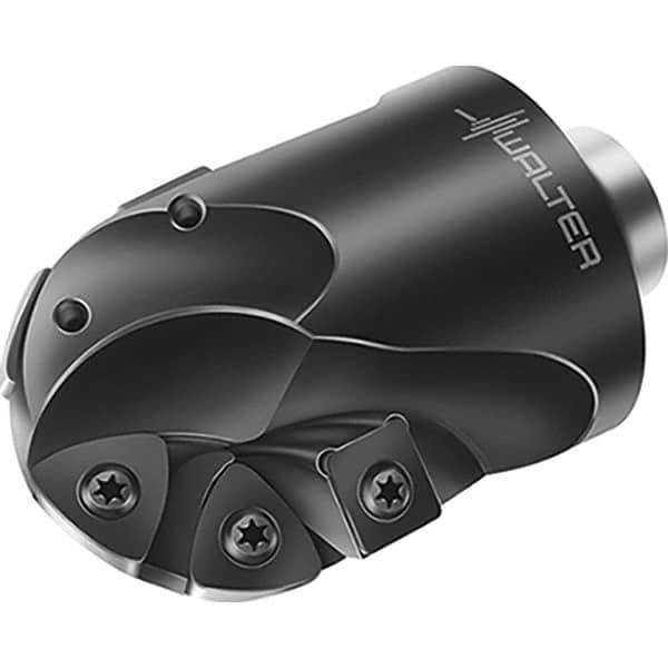 Walter - 63mm Cut Diam, 53mm Max Depth of Cut, 63mm Shank Diam, 96mm OAL, Indexable Ball Nose End Mill - 6,000 Max RPM - Apex Tool & Supply