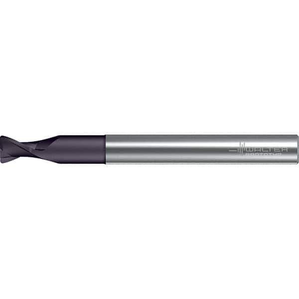 Walter-Prototyp - 10mm, 2 Flute, Solid Carbide, 1mm End Mill - 3-15/16" OAL, 30° Helix, Right Hand Flute, 35mm LOC, Right Hand Cut - Apex Tool & Supply