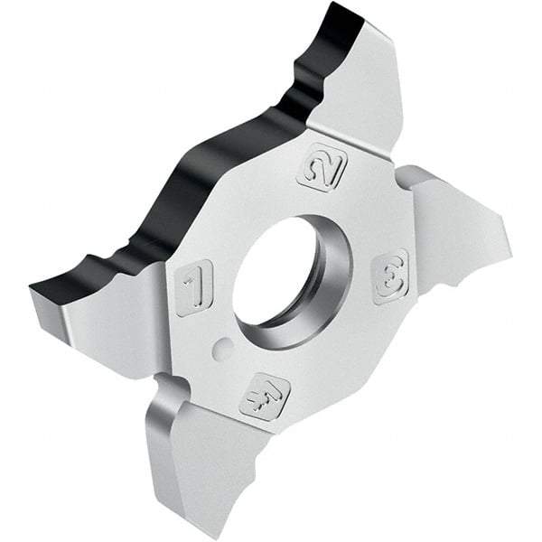 Walter - GD8 Grade WSM23S, 3mm Cutting Width Grooving Insert - 0.2mm Corner Radius, TiAlN+Al2O3+(Al) Finish - Apex Tool & Supply