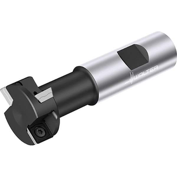 Walter - 1.821" Cutting Diam x 0.817" Cutting Width, 2 Cutter Inserts, Indexable T-Slot Cutter - 4-25/32" OAL - Apex Tool & Supply