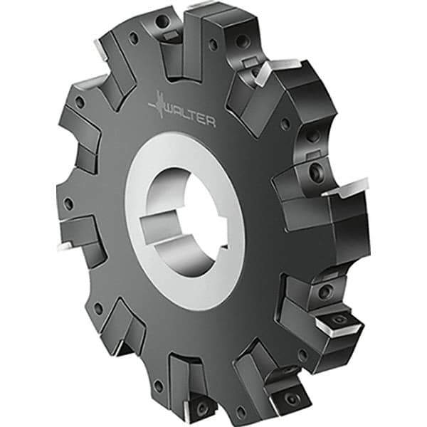 Walter - 0.472" Cutting Width, 100mm Cutter Diam, Indexable Slotting Cutter - Apex Tool & Supply