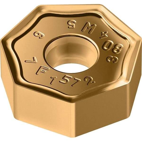 Walter - F57 Grade WSP45S Milling Insert - 5.88mm Thick, 19.05mm Inscribed Circle, 0.8mm Corner Radius - Apex Tool & Supply