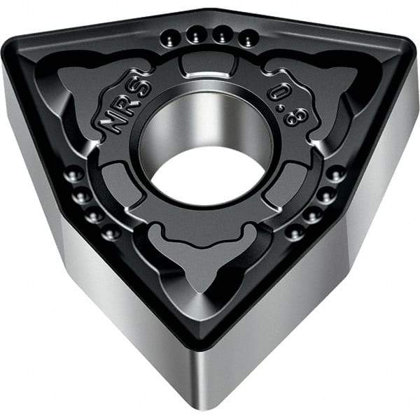 Walter - WNMG NRS Grade WSM20S Turning Insert - TiAlN+Al2O3+(Al) Finish, 80° Trigon, 12.7mm Inscr Circle, 4.76mm Thick, 0.8mm Corner Radius - Apex Tool & Supply