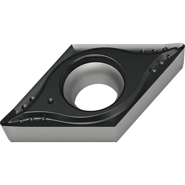 Walter - DPGT MM4 Grade WSM01 Turning Insert - TiAlN+Al2O3+(ZrN) Finish, 55° Rhombic, 9.53mm Inscr Circle, 3.97mm Thick, 0.4mm Corner Radius - Apex Tool & Supply