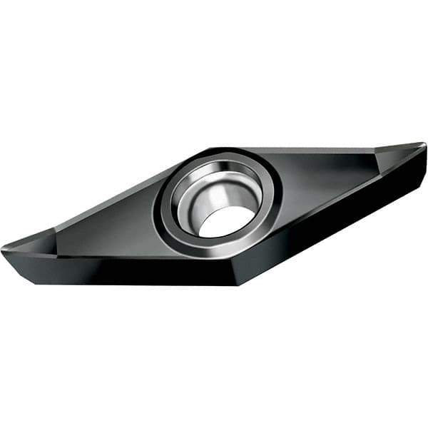 Walter - VCGT MN2 Grade WNN10 Turning Insert - TiAlN Finish, 35° Rhombic, 6.35mm Inscr Circle, 3.18mm Thick, 0.4mm Corner Radius - Apex Tool & Supply