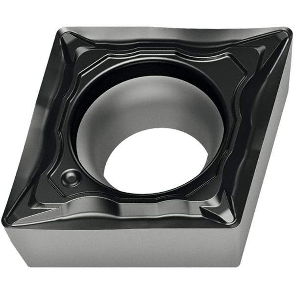 Walter - CCMT FM4 Grade WSM10S Turning Insert - TiAlN+Al2O3+(Al) Finish, 80° Rhombic, 9.53mm Inscr Circle, 3.97mm Thick, 0.8mm Corner Radius - Apex Tool & Supply