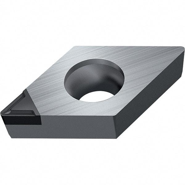 Walter - DCGT FS-1 Grade WDN10 Turning Insert - Polycrystaline Diamond Finish, 55° Rhombic, 6.35mm Inscr Circle, 2.38mm Thick, 0.4mm Corner Radius - Apex Tool & Supply