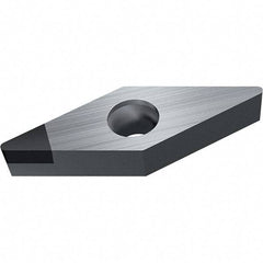 Walter - VCGW FS-1 Grade WDN10 Turning Insert - Polycrystaline Diamond Finish, 35° Rhombic, 6.35mm Inscr Circle, 3.18mm Thick, 0.2mm Corner Radius - Apex Tool & Supply