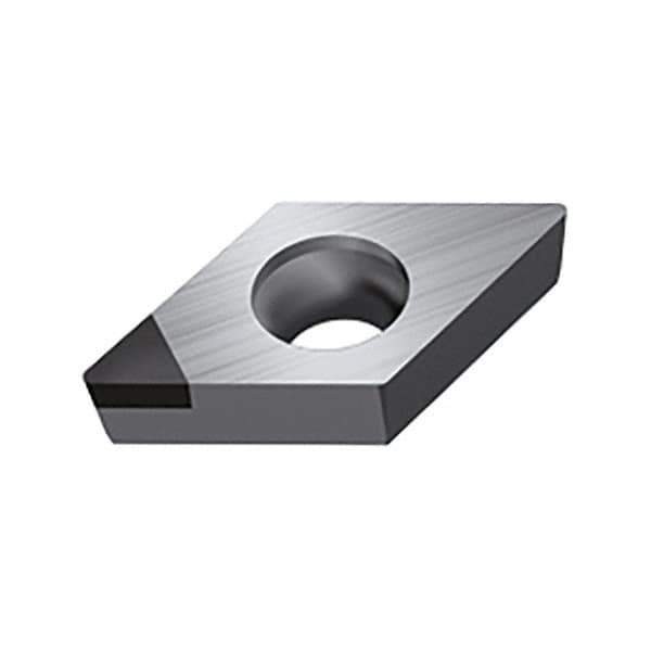 Walter - DCGW FS-1 Grade WDN10 Turning Insert - Polycrystaline Diamond Finish, 55° Rhombic, 6.35mm Inscr Circle, 2.38mm Thick, 0.8mm Corner Radius - Apex Tool & Supply