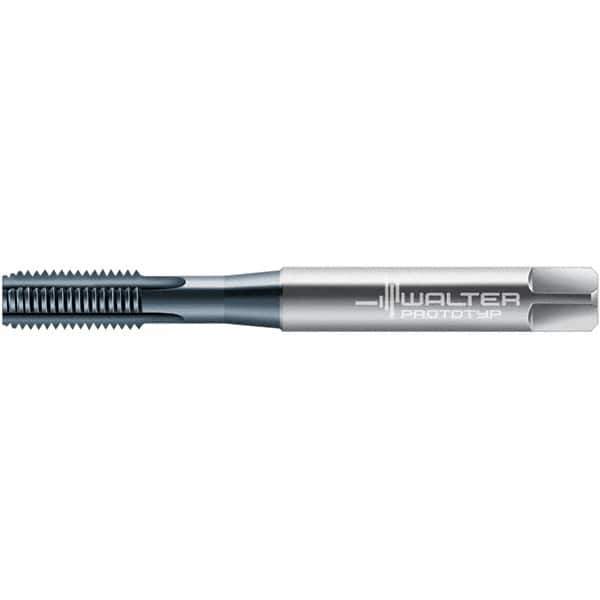 Walter-Prototyp - M10x1.50 DIN 371 6HX 4 Flute TiCN Finish High Speed Steel Straight Flute Machine Tap - Bottoming, Right Hand Thread, 100mm OAL, 20mm Thread Length - Exact Industrial Supply
