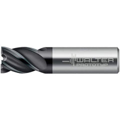Walter-Prototyp - 8mm, 9mm LOC, 8mm Shank Diam, 44mm OAL, 4 Flute, Solid Carbide Square End Mill - TiAlN Finish, 45° Helix, Right Hand Cut, Right Hand Flute, Series MC321-A-4-S - Apex Tool & Supply