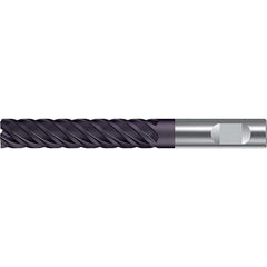Walter-Prototyp - 18mm, 90mm LOC, 18mm Shank Diam, 155mm OAL, 5 Flute, Solid Carbide Square End Mill - TiAlN Finish, 45° Helix, Right Hand Cut, Right Hand Flute, Series MC122-W-X-K - Apex Tool & Supply