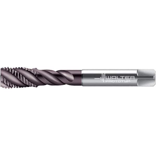 Walter-Prototyp - M20x2.50 DIN 376 4 Flute 6HX Bottoming Spiral Flute Tap - High Speed Steel, Hardlube Finish, 140mm OAL, Right Hand Flute, Right Hand Thread, 17.380, Series EP2056352 - Apex Tool & Supply