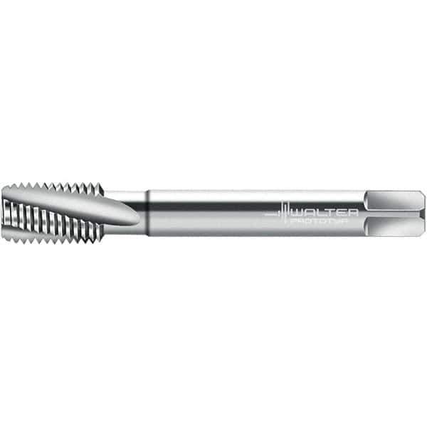 Walter-Prototyp - 5/8-18 DIN 2184-1 4 Flute 3B Semi-Bottoming Spiral Flute Tap - High Speed Steel, Uncoated, 100mm OAL, Right Hand Flute, Right Hand Thread, 14.390, Series 234664 - Apex Tool & Supply