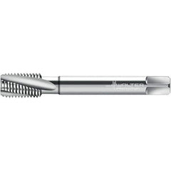 Walter-Prototyp - 5/8-18 DIN 2184-1 4 Flute 3B Semi-Bottoming Spiral Flute Tap - High Speed Steel, Uncoated, 100mm OAL, Right Hand Flute, Right Hand Thread, 14.390, Series 234664 - Apex Tool & Supply