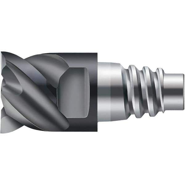 Walter-Prototyp - Grade WJ30TF Carbide Milling Tip Insert - TiAlN Finish, 4 Flutes, 10mm Cutting Diam, 12mm Depth of Cut, 50° Helix - Apex Tool & Supply