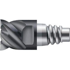 Walter-Prototyp - Grade WJ30TF Carbide Milling Tip Insert - TiAlN Finish, 4 Flutes, 10mm Cutting Diam, 12mm Depth of Cut, 50° Helix - Apex Tool & Supply