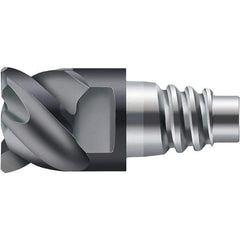 Walter-Prototyp - Grade WJ30TF Carbide Milling Tip Insert - TiAlN Finish, 4 Flutes, 20mm Cutting Diam, 21mm Depth of Cut, 0.157" Cnr Rad, 50° Helix - Apex Tool & Supply