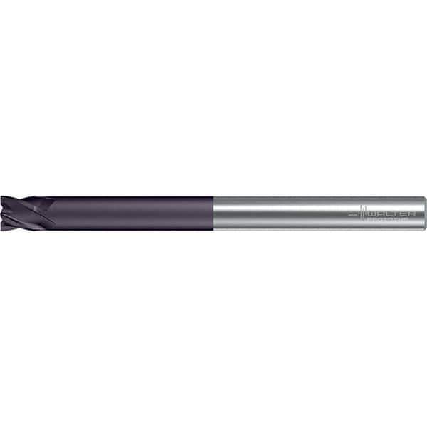 Walter-Prototyp - 8.3mm, 8mm LOC, 8mm Shank Diam, 100mm OAL, 4 Flute, Solid Carbide Square End Mill - TiAlN Finish, 30° Helix, Right Hand Cut, Right Hand Flute, Series MC112-A-4-X - Apex Tool & Supply