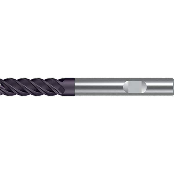 Walter-Prototyp - 10mm, 32mm LOC, 10mm Shank Diam, 100mm OAL, 4 Flute, Solid Carbide Square End Mill - TiAlN Finish, 45° Helix, Right Hand Cut, Right Hand Flute, Series MC122-W-L - Apex Tool & Supply