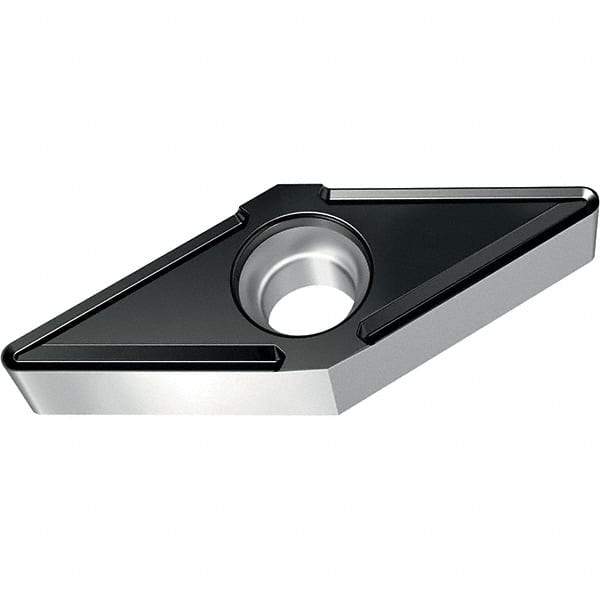 Walter - VBMT FM6 Grade WSM10S Turning Insert - TiAlN+Al2O3+(Al) Finish, 35° Rhombic, 9.53mm Inscr Circle, 4.76mm Thick, 0.8mm Corner Radius - Apex Tool & Supply