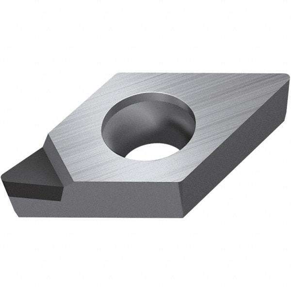 Walter - DPGW FS-1 Grade WDN10 Turning Insert - Polycrystaline Diamond Finish, 55° Rhombic, 6.35mm Inscr Circle, 2.38mm Thick, 0.4mm Corner Radius - Apex Tool & Supply