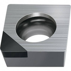 Walter - SPGW FS-1 Grade WDN10 Turning Insert - Polycrystaline Diamond Finish, 90° Square, 9.53mm Inscr Circle, 3.97mm Thick, 0.8mm Corner Radius - Apex Tool & Supply
