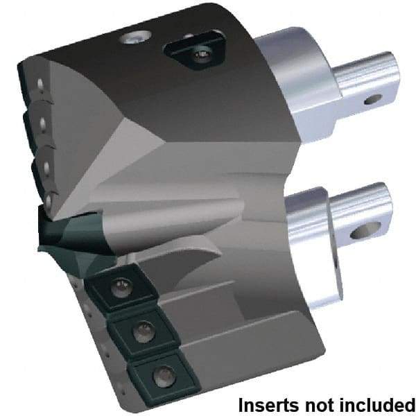 Kennametal - Series KSEM Plus, Head Connection FDS90, 101.6mm Max Diam Interchangeable Pilot Drill Head - KSEMP3400HPGM Pilot Drill, 34mm Pilot Drill Diam, 7 Nonpilot Inserts, 61.78mm Head Length - Apex Tool & Supply