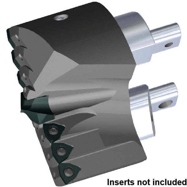 Series KSEM Plus, Head Connection FDS90, 96mm Max Drill Diam, Indexable Interchangeable Pilot Head KSEMP2800HPGM Pilot Drill, 28mm Pilot Drill Diam, Takes 7 Nonpilot Inserts, 58.32mm Head Length